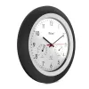 Relógio digital Mebus 19449 redondo preto branco pilha AA 30 cm