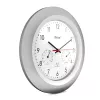 Relógio digital Mebus 19450 redondo prateado branco a pilhas