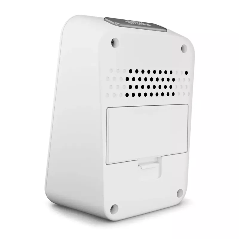 Despertador digital Mebus 25800 branco retangular com retroiluminação azul