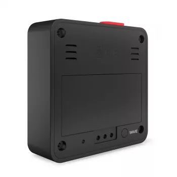 Despertador digital Mebus 25801 preto esférico pilha AAA
