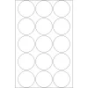 Etiquetas autocolantes HERMA Ø 32 mm redondas transparentes aderência extraforte película mate 240 unid.