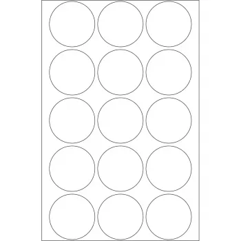 Etiquetas autocolantes HERMA Ø 32 mm redondas transparentes aderência extraforte película mate 240 unid.