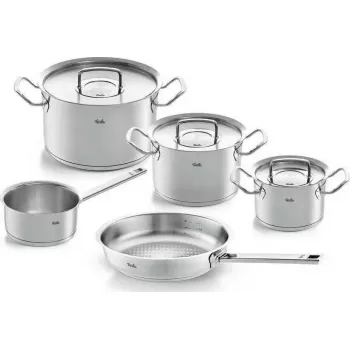 Conjunto de panelas Fissler Profi Collection, 5 peças, aço inoxidável, adequado para indução
