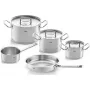 Conjunto de panelas Fissler Profi Collection, 5 peças, aço inoxidável, adequado para indução