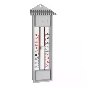 Termómetro ambiente de líquido tfa dostmann 10.3014.14 para interior/exterior, visor analógico, F/°C, 232×32×80 mm, cinzento
