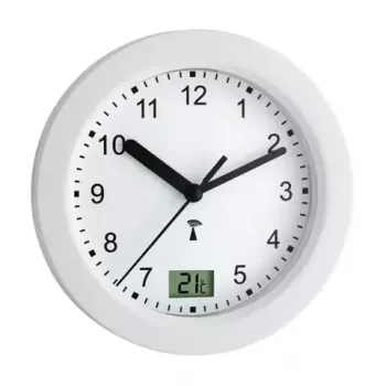 Relógio de parede/mesa TFA 60.3501 — redondo branco, 170×59 mm, AA 1,5V