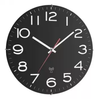 Relógio de parede analógico com rádio TFA-Dostmann 310 mm preto