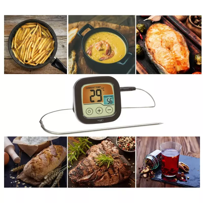 Termómetro de carne para churrasco digital tfa dostmann 14.1509.01 — pilha AAA, 72×72×25 mm