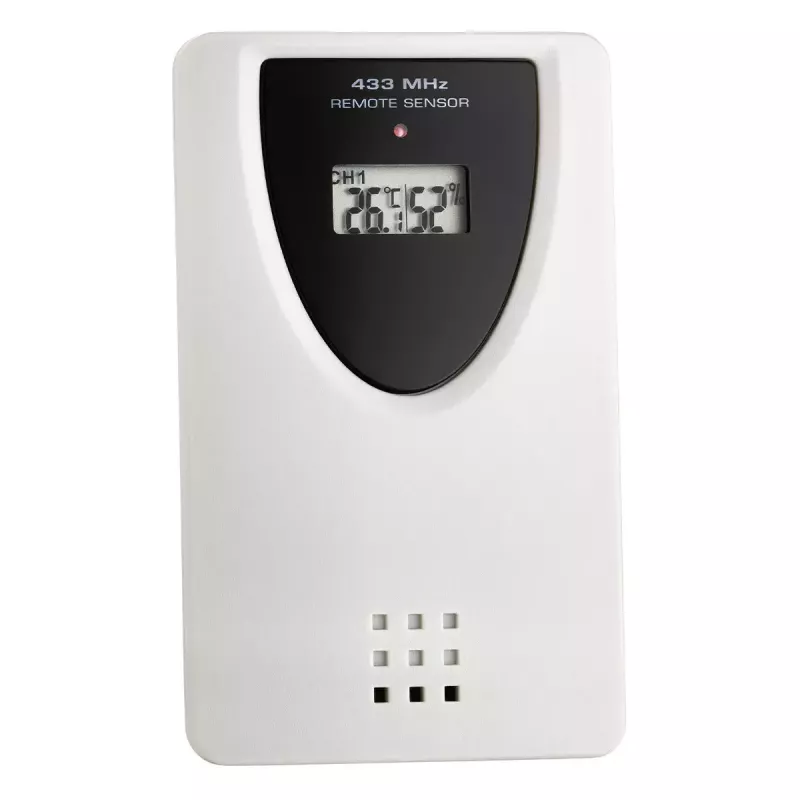 Estação meteorológica TFA Dostmann Sky Black LCD a pilhas termo-higrómetro sem fios (interior/exterior, 0,433 GHz, AAA)