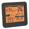 Estação meteorológica TFA Dostmann Sky Black LCD a pilhas termo-higrómetro sem fios (interior/exterior, 0,433 GHz, AAA)