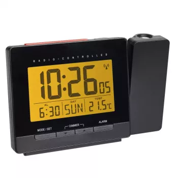 Despertador radiocontrolado digital TFA-Dostmann 60.5016.01 preto intervalo de temperatura -10 a 50 °C