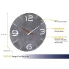 Relógio de parede TFA-Dostmann CONTOUR redondo cinzento branco 35 cm