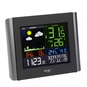 TFA-Dostmann VIEW METEO preto a pilhas Wi-Fi humidade 10-99%