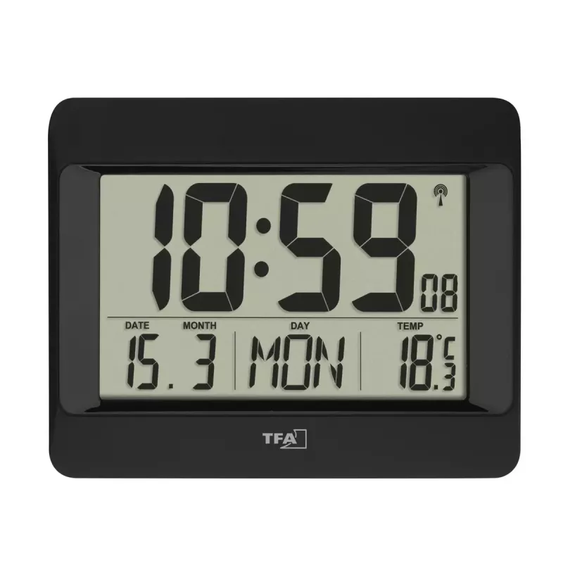 Despertador digital TFA-Dostmann 60.4519.01 preto a pilhas