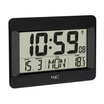 Despertador digital TFA-Dostmann 60.4519.01 preto a pilhas