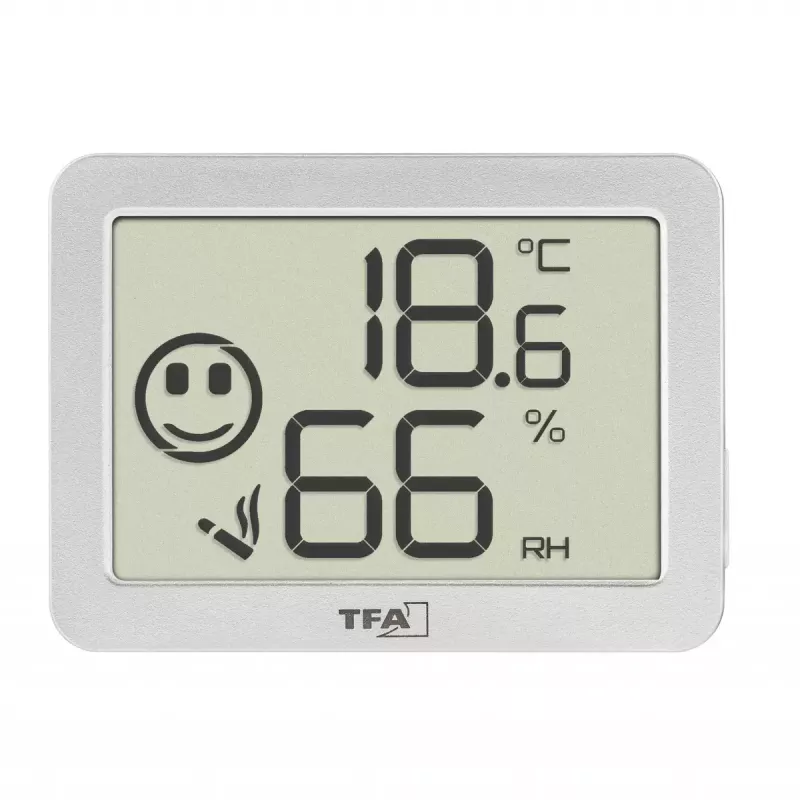 Sensor de temperatura e humidade interior TFA-Dostmann 30.5055.02 autónomo sem fios