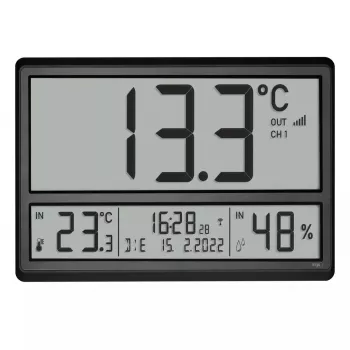 Despertador digital TFA-Dostmann 60.4523.01 preto LCD