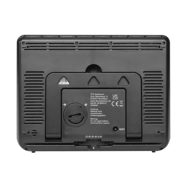 TFA-Dostmann View Pro preto DC/pilha Wi-Fi anemómetro termómetro higrómetro barómetro