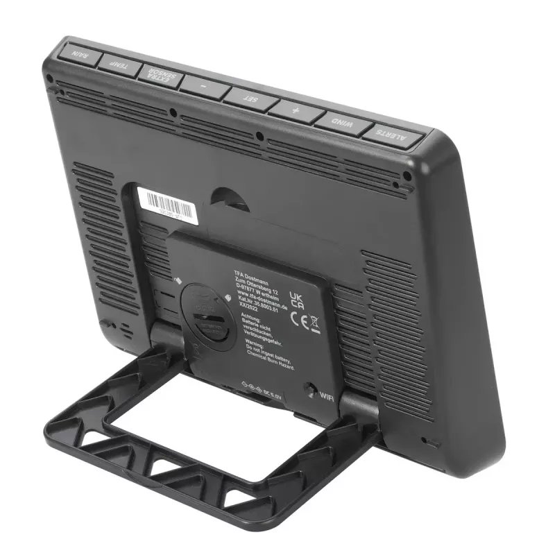 TFA-Dostmann View Pro preto DC/pilha Wi-Fi anemómetro termómetro higrómetro barómetro