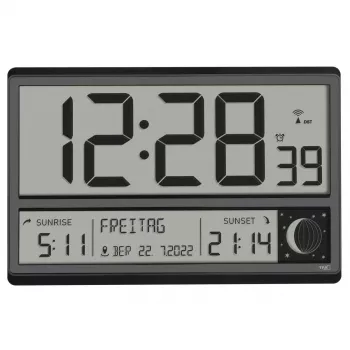 Despertador digital TFA-Dostmann 60.4524.01 preto LCD a pilhas
