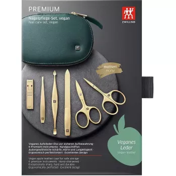 Conjunto de manicura e pedicura 6 peças ZWILLING 97019-004 com tesoura de unhas, vegan