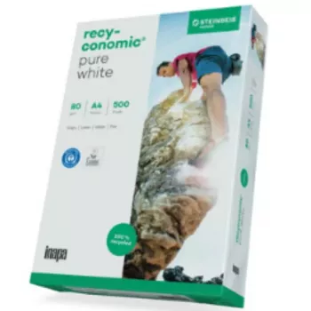 Papel de impressora A4 inapa-tecno recyconomic branco puro 80g 500 folhas