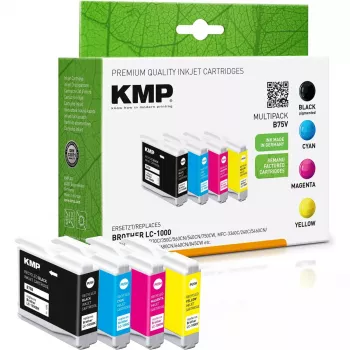 Cartucho KMP Brother LC-1000VAL Multip. 400-500S preto