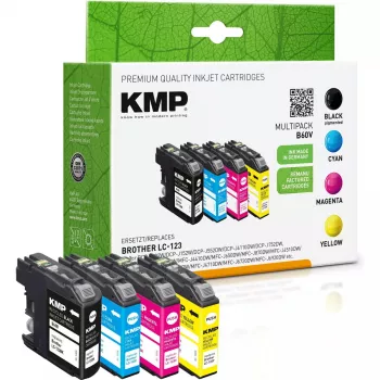 Cartucho KMP Brother LC-123 VALBPDR Multipack 4x 600 pág. B60V