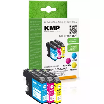 Cartucho KMP Brother LC-225XL C/M/Y Multip. 3x1200S