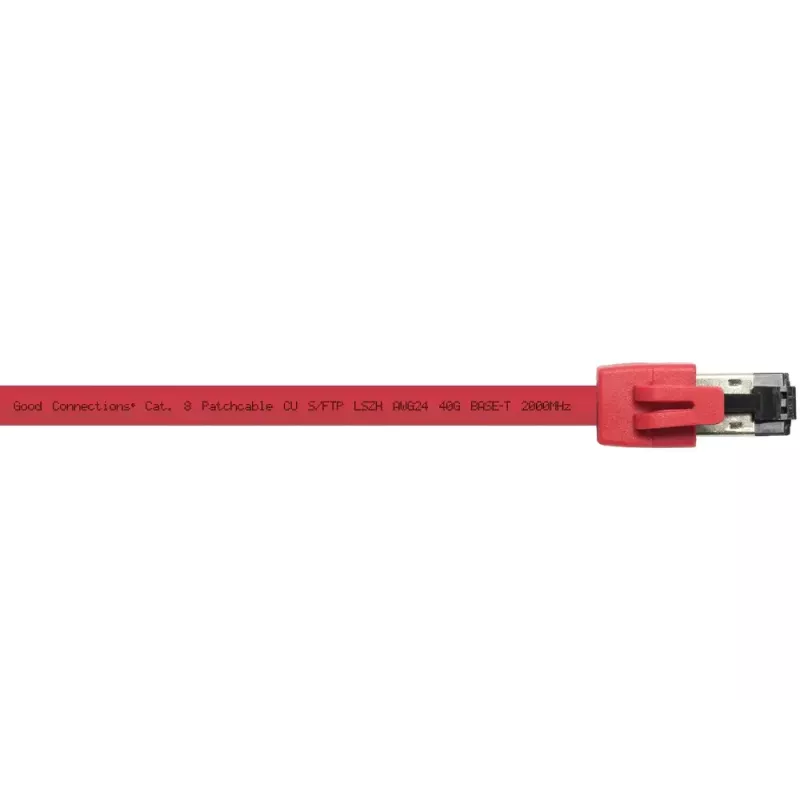 Cabo de rede Alcasa 8080-200R vermelho 20 m Cat8.1 S/FTP