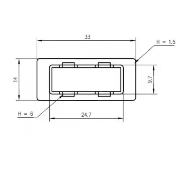 Tampa para adaptador SC duplex Telegärtner B00012A0011 preto