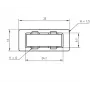 Tampa para adaptador SC duplex Telegärtner B00012A0011 preto