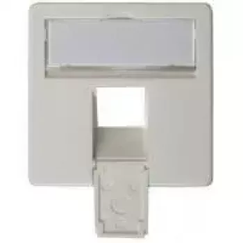 Painel frontal 50×50 mm para AMJ45 8/8 UP/O, Telegärtner, branco alpino