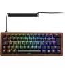Teclado mecânico Sharkoon SKILLER SGK50 S4 Gen2 Wood PBT — Aspeto madeira/Preto, layout UK, switches Gateron G Pro 3.0 Amarelo