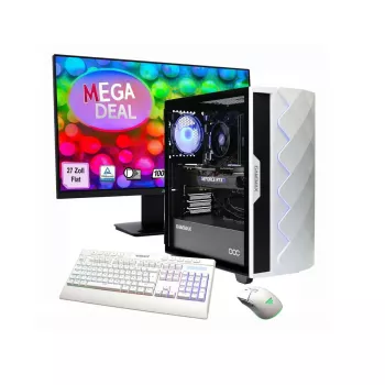 PC de secretária Hyrican GAMEMAX MegaDeal Diamond WT SET2702 com AMD R7-5700X, 16GB RAM, 1TB SSD, NVIDIA RTX 5060, Windows 11, incl. monitor LED MSI PRO MP273A de 27 polegadas
