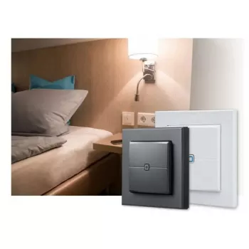 Botão de parede sem fios eQ-3 Homematic IP HmIP-WRC2-2 — RF, pilha (AAA), 86×86×19 mm, branco