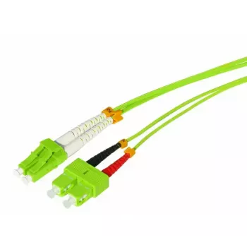 Cabo de fibra ótica Tecline 796LS00 LC SC OM5 0,5 m verde-claro