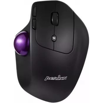 Rato trackball Perixx PERIMICE-720 — sem fios 2,4 GHz e Bluetooth, design ergonómico