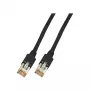EFB K8072.7,5 Cat5e F/UTP LSZH preto 7,5 m cabo patch