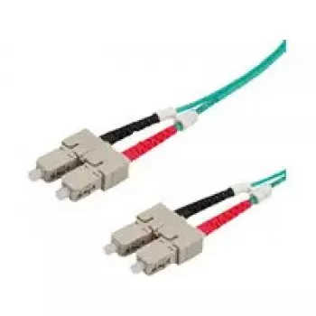 EFB Elektronik O7413.5 cabo patch de fibra ótica duplex, SC-SC, OM3 50/125 µm, LSZH, 5 m, turquesa