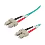 EFB Elektronik O7413.5 cabo patch de fibra ótica duplex, SC-SC, OM3 50/125 µm, LSZH, 5 m, turquesa