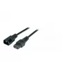 Cabo de alimentação EFB Elektronik EK601SW.1 preto 1 m C14 C13