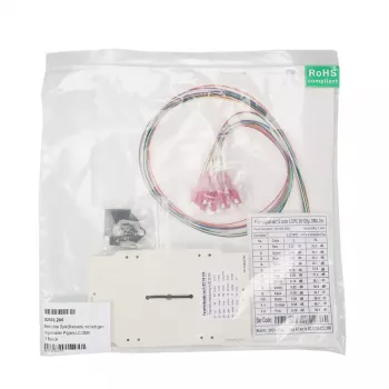 EFB Elektronik 53100.205 cassete de emenda montada com pigtails coloridos, LC OM4