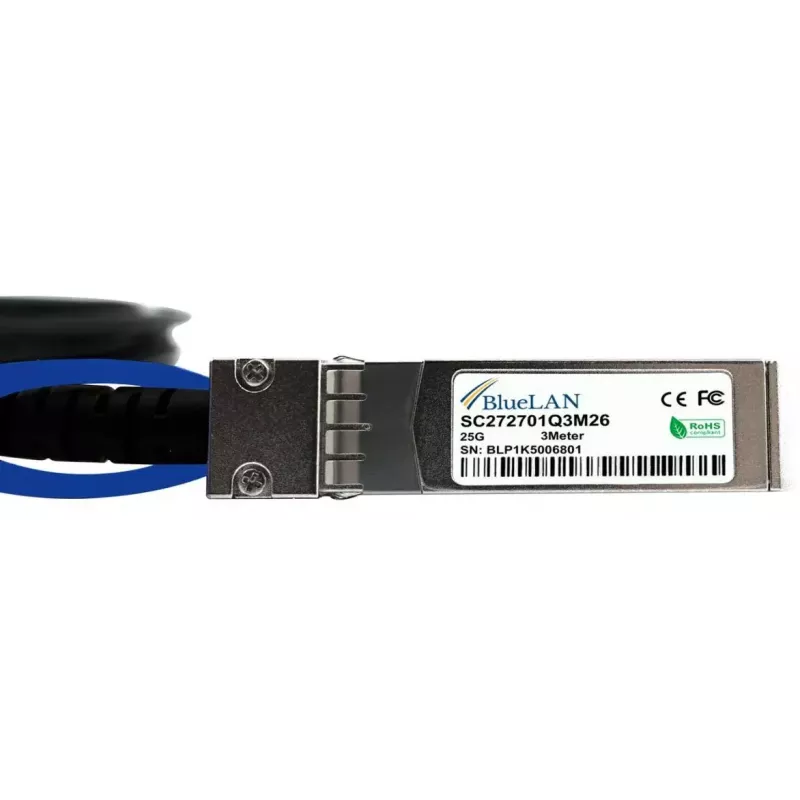 Cabo InfiniBand/fibra ótica BlueOptics 3 m SFP28 macho/macho 470-ACEV-BL