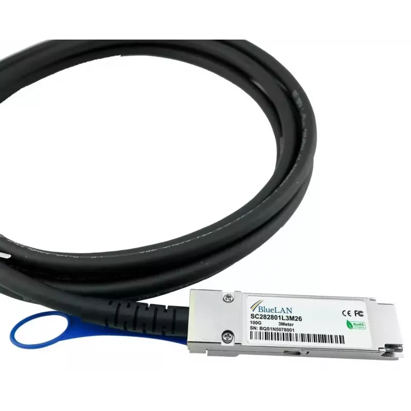 Cabo de fibra ótica InfiniBand BlueOptics XQ+DA0002-BL 2 m QSFP28 macho-macho