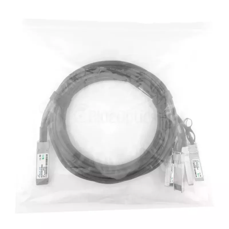 Cabo de rede BlueOptics ET7402-25DAC-2M-BL QSFP28 4xSFP28 InfiniBand 2 m preto