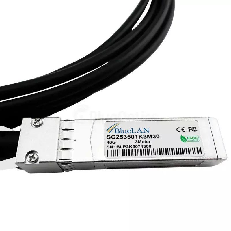 Cabo de rede BlueOptics ET7402-25DAC-2M-BL QSFP28 4xSFP28 InfiniBand 2 m preto