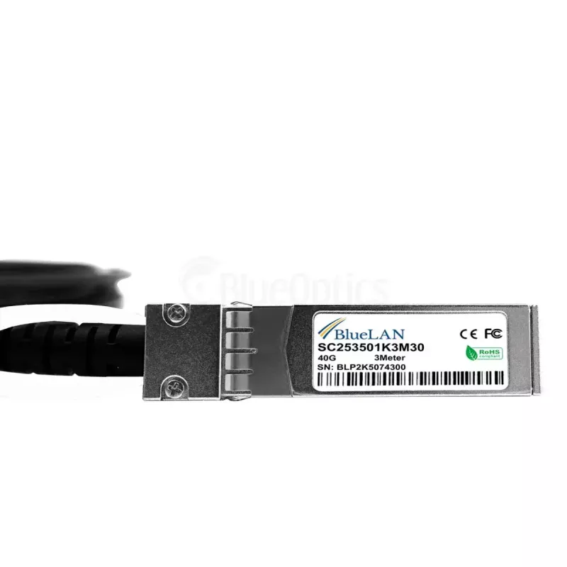 Cabo de rede BlueOptics ET7402-25DAC-2M-BL QSFP28 4xSFP28 InfiniBand 2 m preto