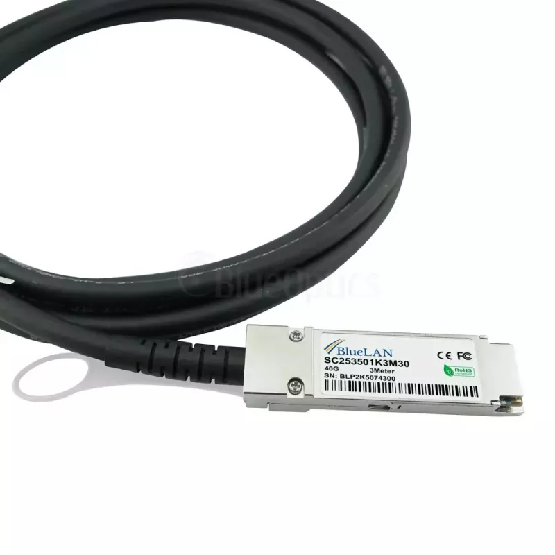 Cabo de rede BlueOptics ET7402-25DAC-2M-BL QSFP28 4xSFP28 InfiniBand 2 m preto