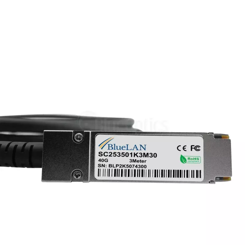 Cabo de rede BlueOptics ET7402-25DAC-2M-BL QSFP28 4xSFP28 InfiniBand 2 m preto